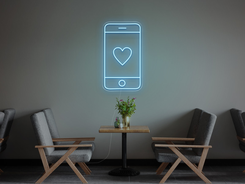 Telefono del cuore - Insegne al neon a LED